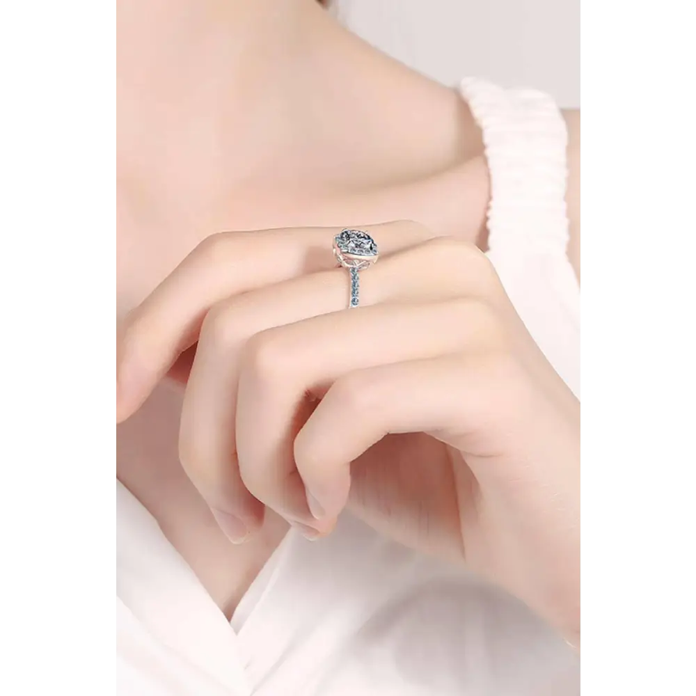 Exquisite 2 carat moissanite halo ring for luxury fashion for women $120 modern embracing a captivating minimalist