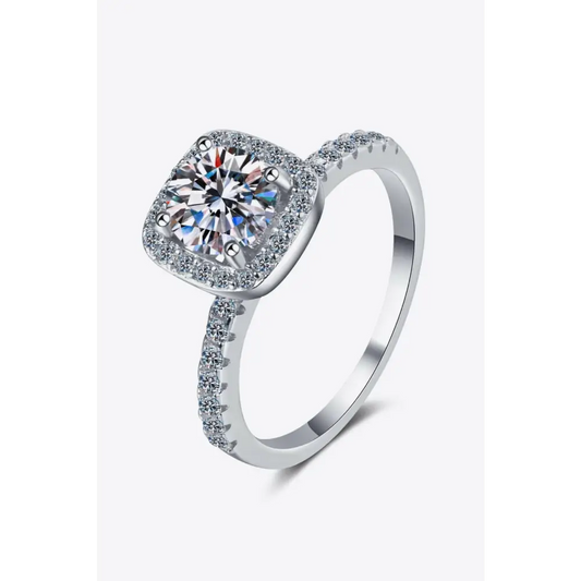 Exquisite 2 carat moissanite halo ring for luxury fashion for women $120 modern embracing a captivating minimalist