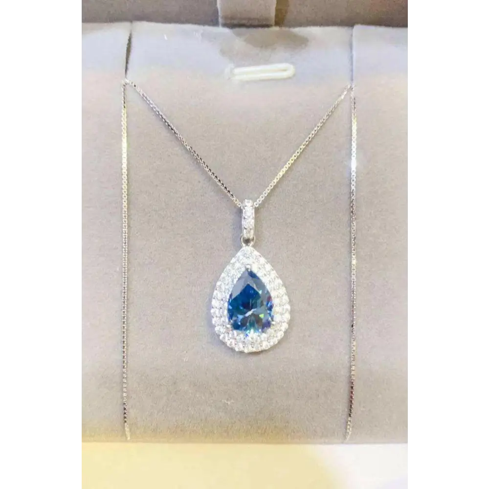 Exquisite 2 carat moissanite teardrop pendant for luxury fashion for women $354 picture flat lay modern, minimalist