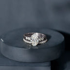 2 Carat Oval Shape Lab Diamond Bridal Ring Set with IGI Certificate