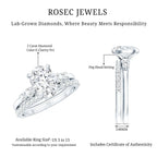 2 Carat Oval Shape Lab Diamond Bridal Ring Set with IGI Certificate