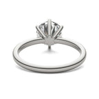 2 CTW lab-grown diamond solitaire engagement ring with round brilliant-cut diamond in 14K white gold six-prong setting
