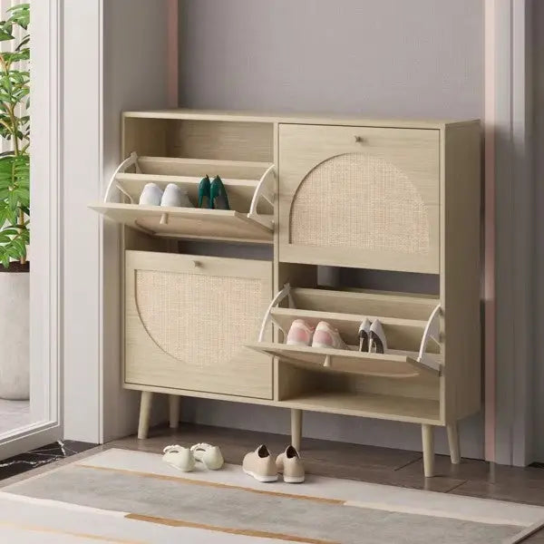 Elevate your space with the luxury fashion for women rattan shoe cabinet $179.99 indulge in a luxurious organization