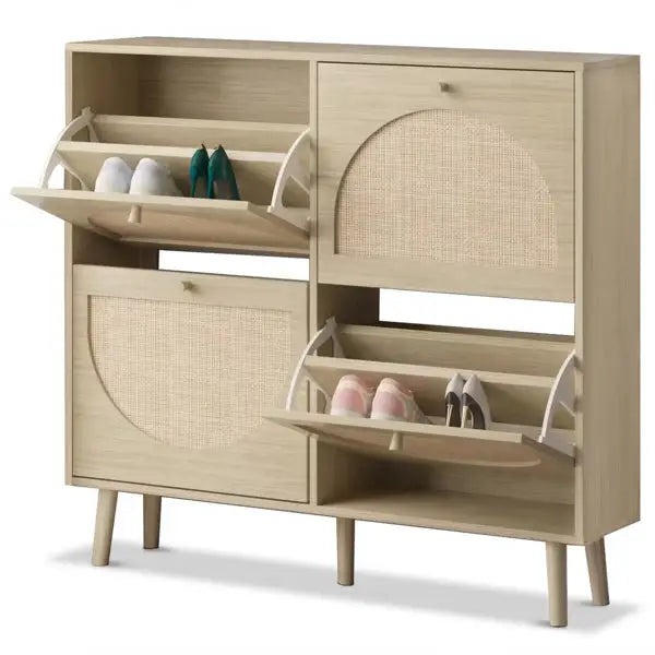 Elevate your space with the luxury fashion for women rattan shoe cabinet $179.99 indulge in a luxurious organization