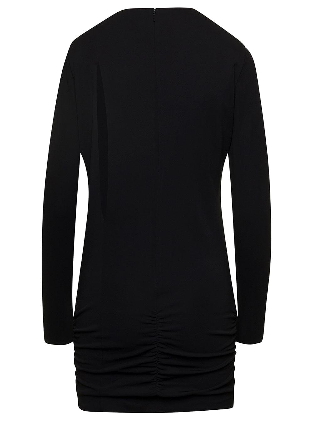 Versace Women Black Fitted Minidress With Cut-Out Detail In Viscose Woman - Maven Couture IncDresses / Cocktail Dresses