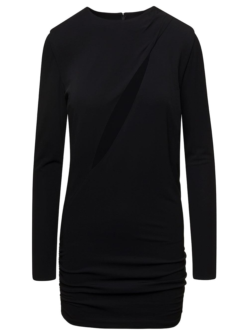 Versace Women Black Fitted Minidress With Cut-Out Detail In Viscose Woman - Maven Couture IncDresses / Cocktail Dresses