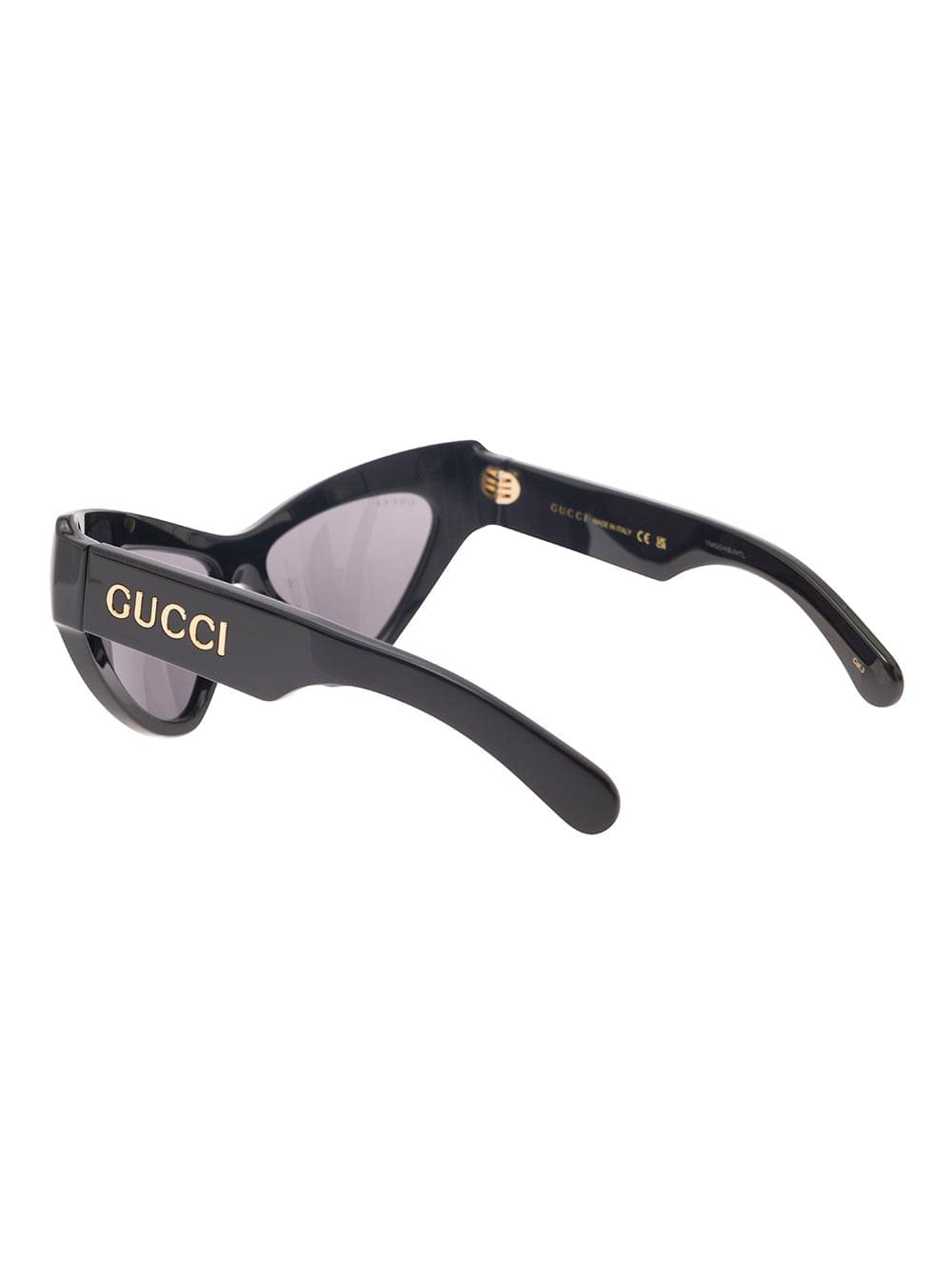 Gucci Women 'Gg1294s' Black Cat-Eye Sunglasses With Logo Lettering In Shiny Acetate Woman - Maven Couture IncAccessories / Sunglasses