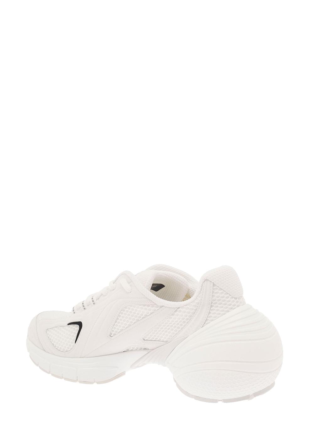 Givenchy Men 'Tk-Mx' White Low Top Sneakers With Side Logo Print In Mesh And Faux Leather Man - Maven Couture IncShoes / Athletic