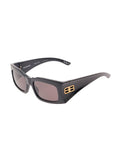 Balenciaga Women Black Sunglasses With Maxi Frame And Gold-Tone Hardware In Acetate Woman - Maven Couture IncAccessories / Sunglasses