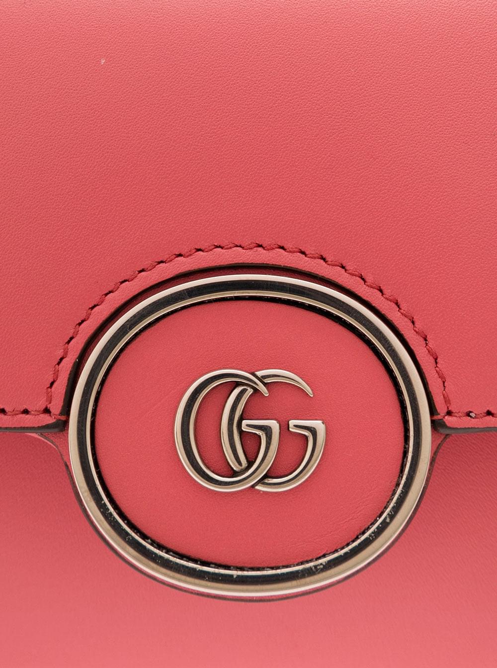 Gucci Women 'Petite Gg' Mini Pink Shoulder Bag With Double G Detail In Leather Woman - Maven Couture IncHandbags / Cross Body Bags