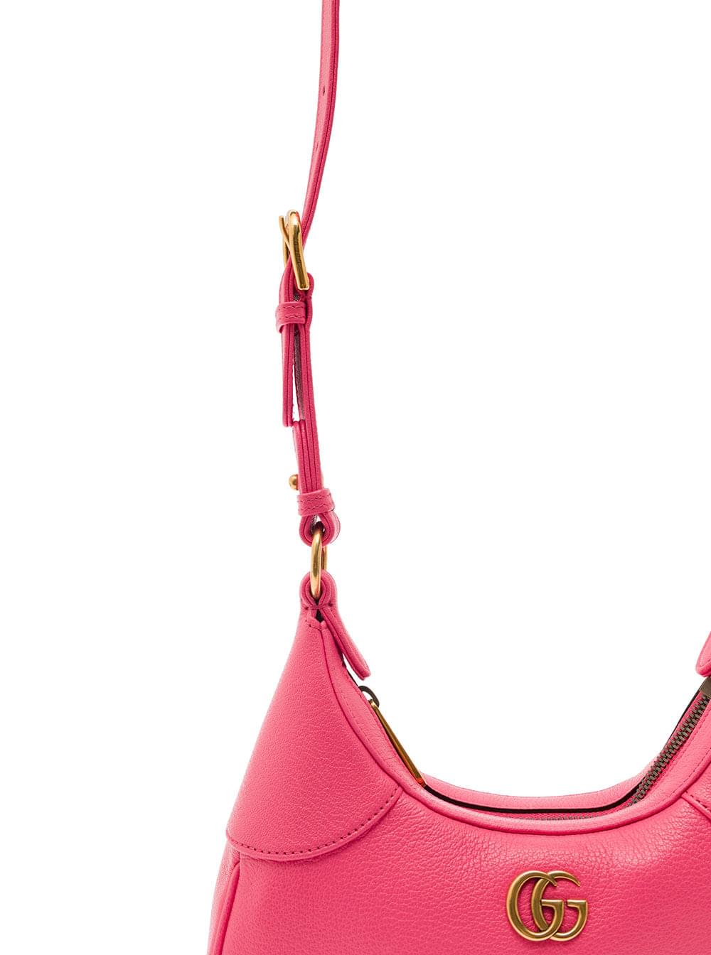 Gucci Women Small Pink Aphrodite Shoulder Bag In Leather Woman - Maven Couture IncHandbags / Cross Body Bags