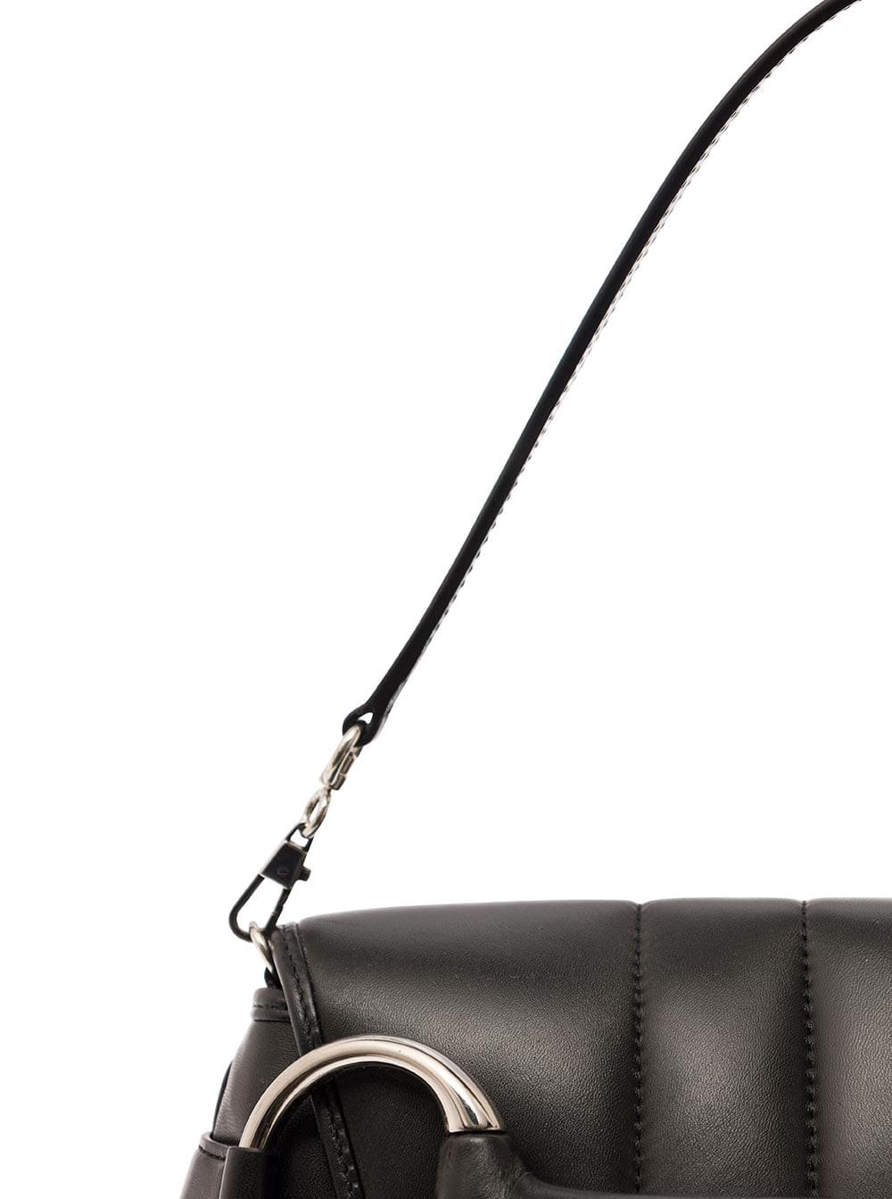 Gucci Women 'Medium Gucci Horsebit' Black Shoulder Bag With Maxi Horsebit In Leather Woman - Maven Couture IncHandbags / Cross Body Bags