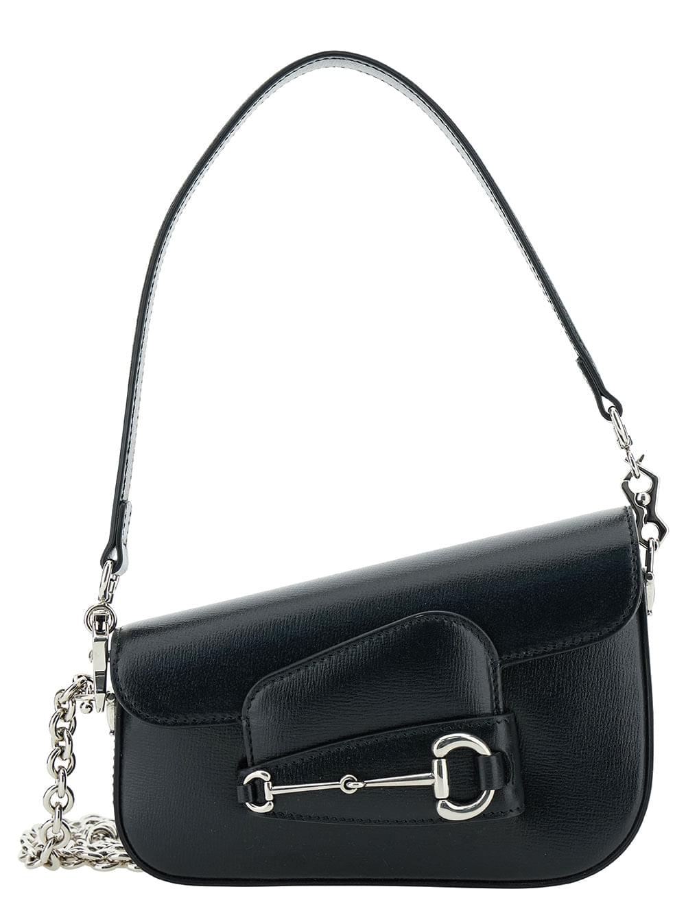 Gucci Women 'Gucci Horsebit 1955 Mini' Black Shoulder Bag With Horsebit Detail In Leather Woman - Maven Couture IncHandbags / Cross Body Bags