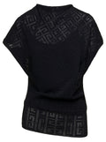Givenchy Women Black Top With Draped Neckline In Viscose Woman - Maven Couture IncTops / Tee Shirts