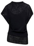 Givenchy Women Black Top With Draped Neckline In Viscose Woman - Maven Couture IncTops / Tee Shirts