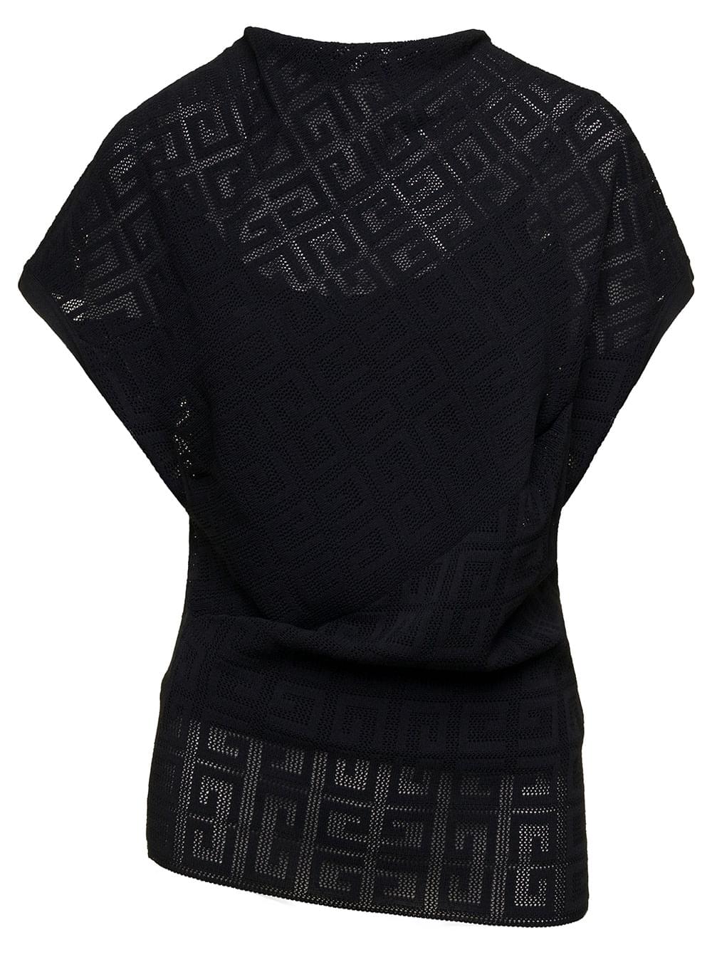 Givenchy Women Black Top With Draped Neckline In Viscose Woman - Maven Couture IncTops / Tee Shirts