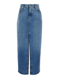 Gucci Women Light Blue Denim Midi Skirt With Horsebit In Cotton Woman - Maven Couture IncBottoms / Skirts