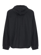 Givenchy Men Black Zip-Up Hoodie With Logo Detail In Wool Man - Maven Couture IncOuterwear / Coats