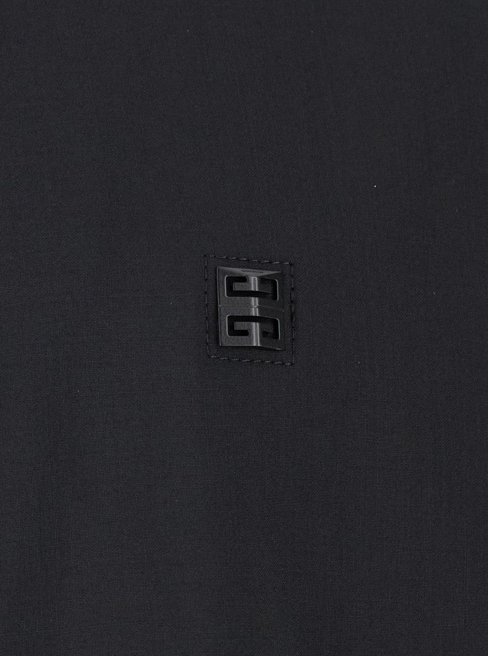 Givenchy Men Black Zip-Up Hoodie With Logo Detail In Wool Man - Maven Couture IncOuterwear / Coats