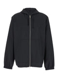 Givenchy Men Black Zip-Up Hoodie With Logo Detail In Wool Man - Maven Couture IncOuterwear / Coats