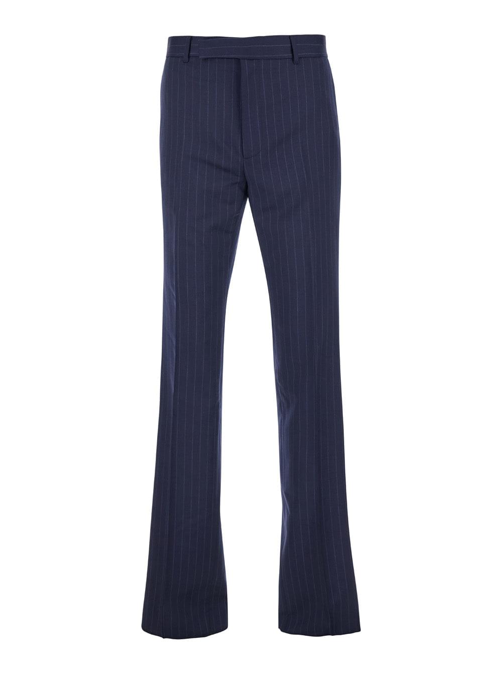 Givenchy Men Blue Flared Pants With High Waist In Wool Man - Maven Couture IncBottoms / Pants