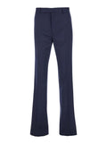 Givenchy Men Blue Flared Pants With High Waist In Wool Man - Maven Couture IncBottoms / Pants