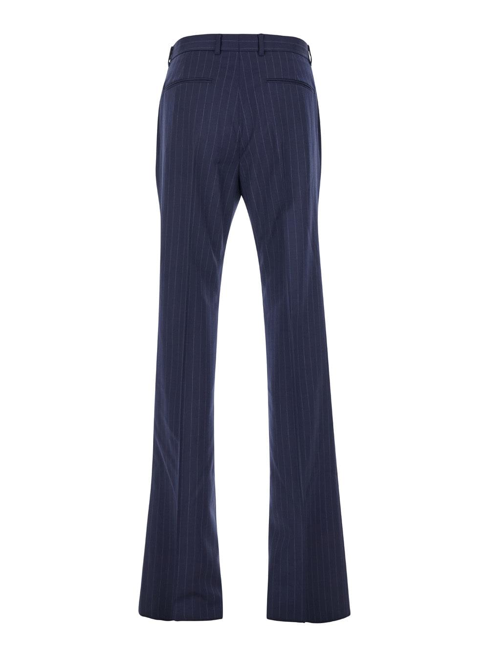 Givenchy Men Blue Flared Pants With High Waist In Wool Man - Maven Couture IncBottoms / Pants