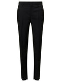 Gucci Women Black Slim Pants With Horsebit Detail In Mohair And Wool Woman - Maven Couture IncBottoms / Pants