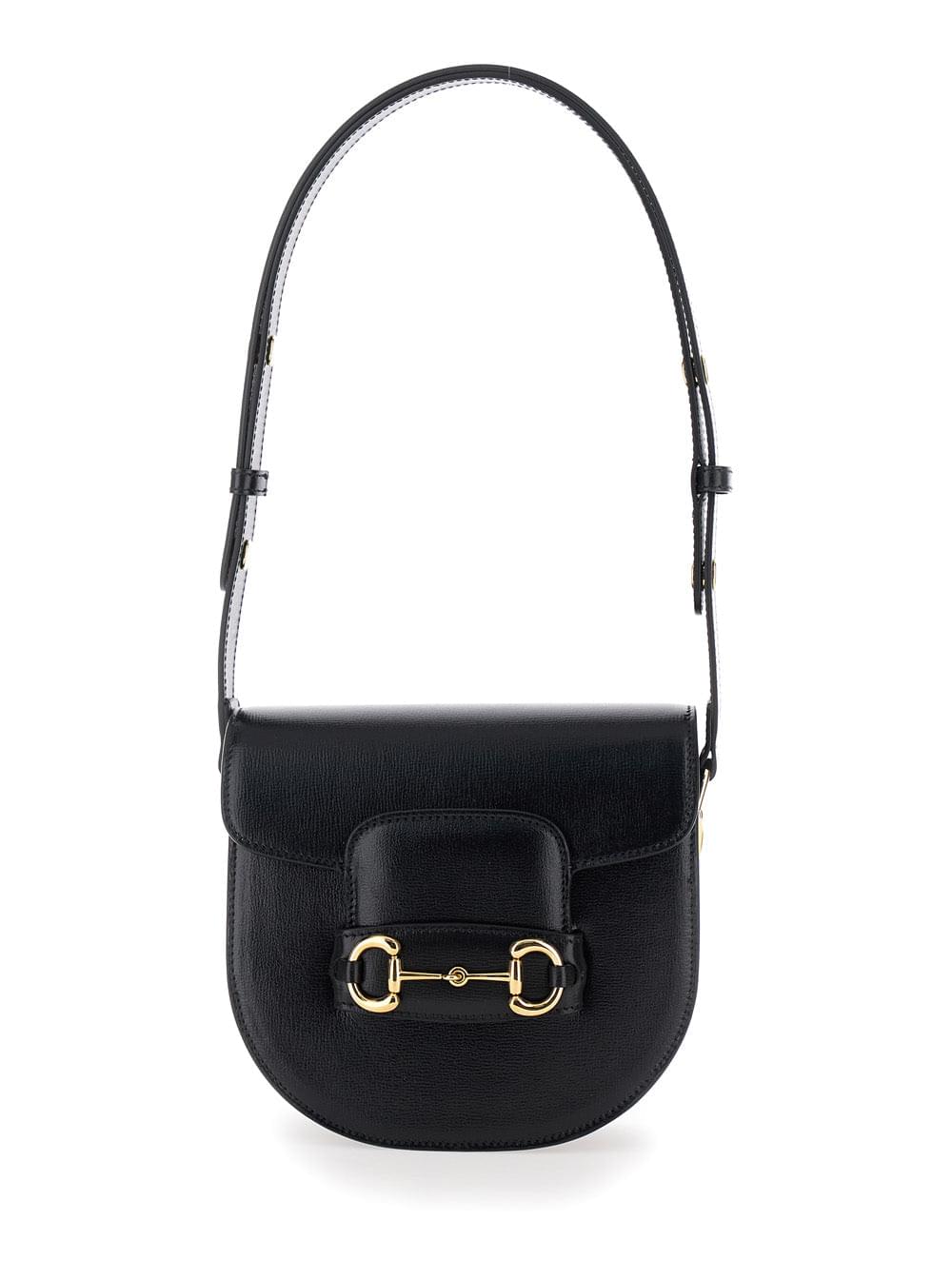 Gucci Women 'Gucci Horsebit 1955' Mini Black Shoulder Bag With Horsebit Detail In Leather Woman - Maven Couture IncHandbags / Cross Body Bags