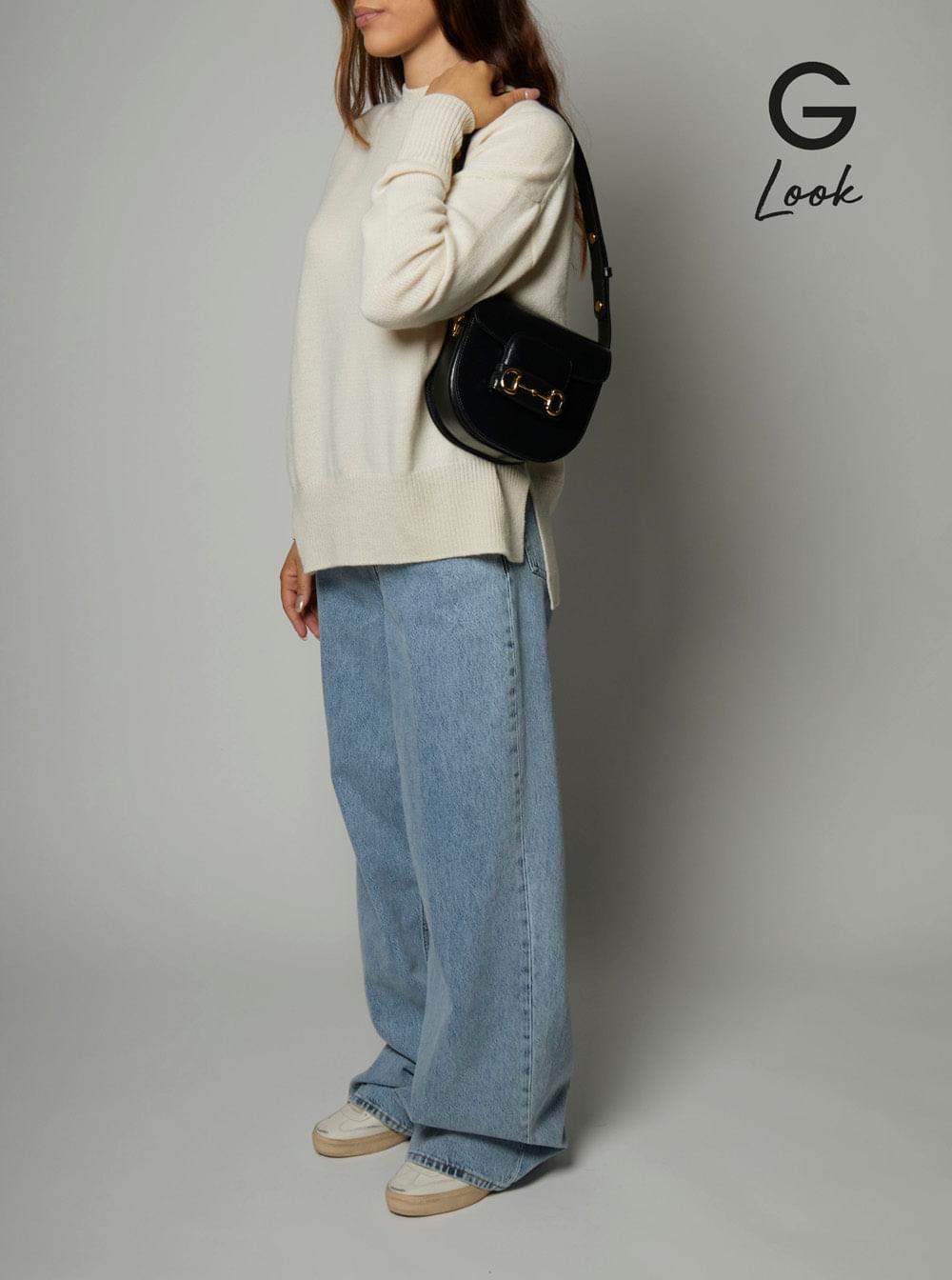 Gucci Women 'Gucci Horsebit 1955' Mini Black Shoulder Bag With Horsebit Detail In Leather Woman - Maven Couture IncHandbags / Cross Body Bags
