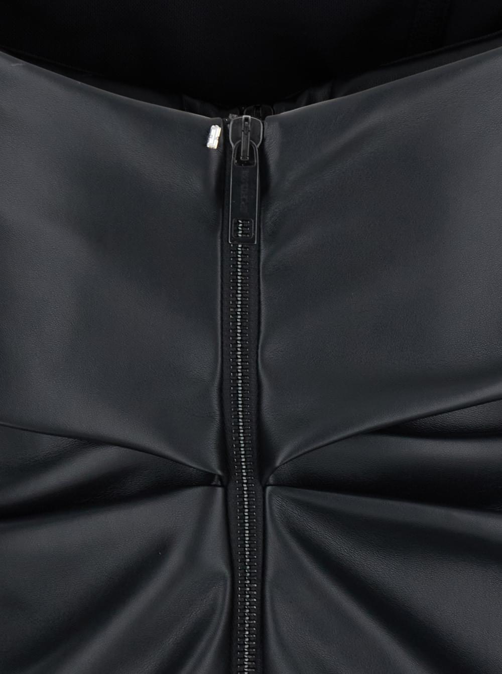 Sportmax Women 'Lindsey' Black Bandeau Top With V-Neck On The Back In Tech Fabric Woman - Maven Couture IncTops / Tee Shirts
