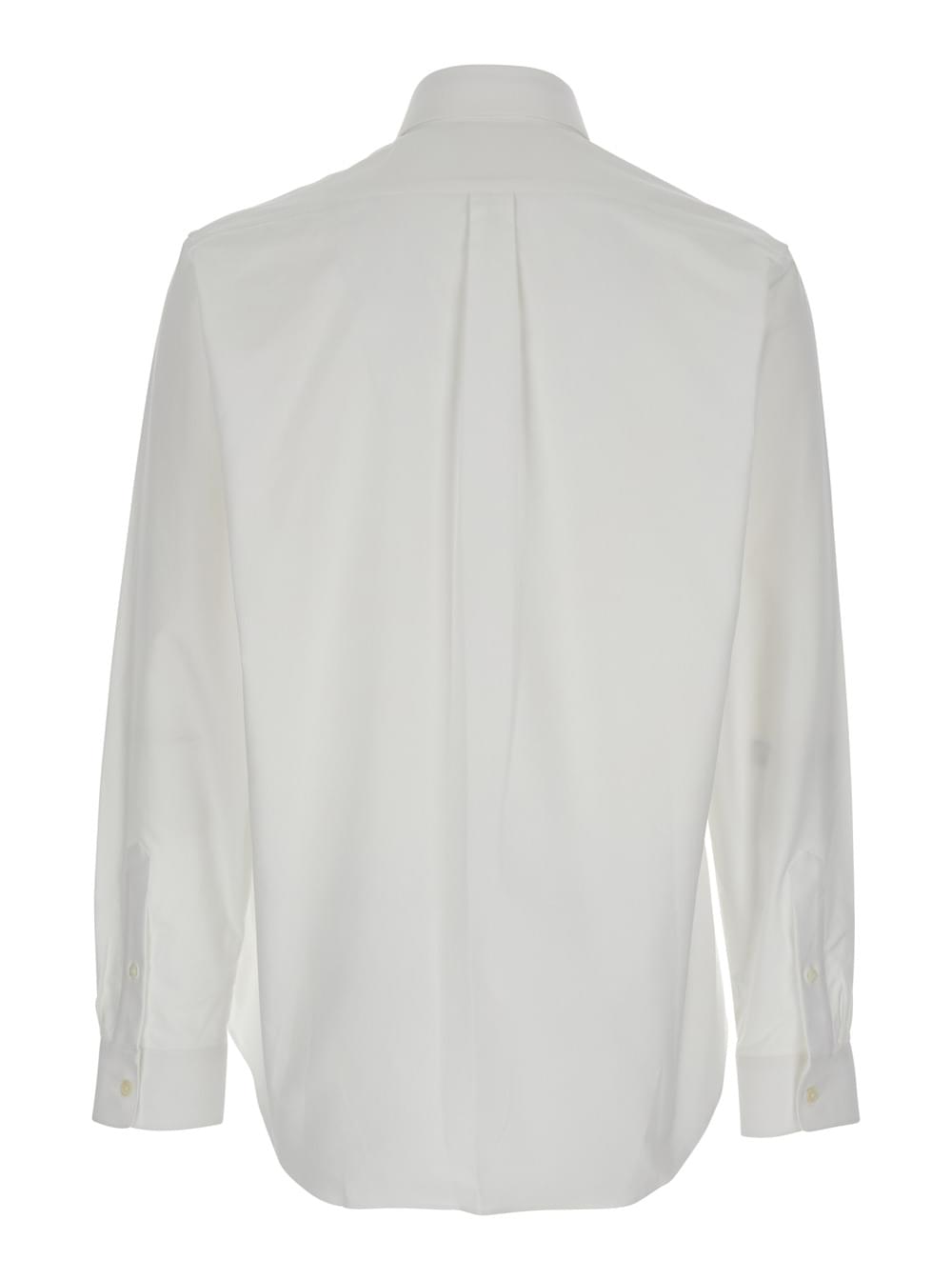 Givenchy Men White Shirt With Logo Embroidered On The Front In Cotton Man - Maven Couture IncTops / Blouses
