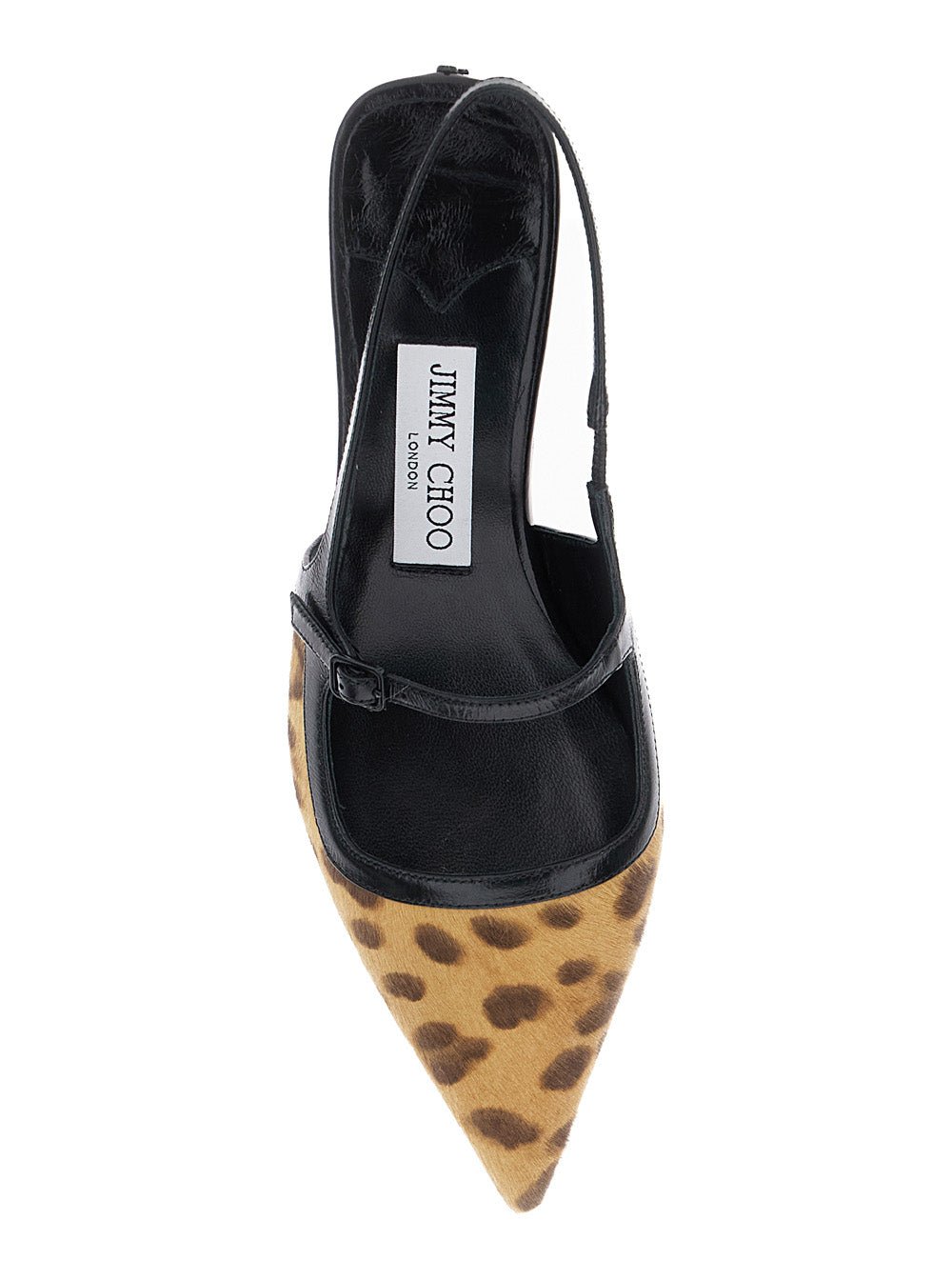 Jimmy Choo Women 'Didi' Brown Slingback Pumps With Leopard Motif And Sculpted Heel In Leather Woman - Maven Couture IncShoes / Pumps