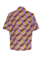 Gucci Men Multicolor Bowling Shirt With Cuban Collar And All-Over Print In Cotton Man - Maven Couture IncTops / Blouses
