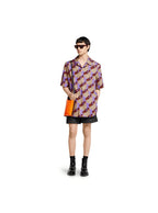 Gucci Men Multicolor Bowling Shirt With Cuban Collar And All-Over Print In Cotton Man - Maven Couture IncTops / Blouses