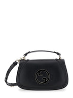 Gucci Women 'Blondie' Black Handbag With Gg Logo Plaque On The Front In Leather Woman - Maven Couture IncHandbags / Shoulder Bags