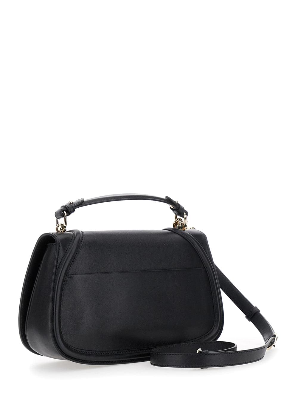Gucci Women 'Blondie' Black Handbag With Gg Logo Plaque On The Front In Leather Woman - Maven Couture IncHandbags / Shoulder Bags