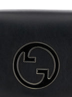 Gucci Women 'Blondie' Black Handbag With Gg Logo Plaque On The Front In Leather Woman - Maven Couture IncHandbags / Shoulder Bags