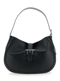 Alexander Mcqueen Women Black Shoulder Bag With Adjustable Shoulder Strap And T Buckle Closure On The Front In Leather Woman - Maven Couture IncHandbags / Cross Body Bags