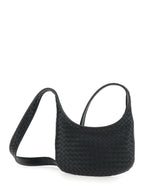 Bottega Veneta Men 'Veneto' Black Shoulder Bag With Fixed Shoulder Strap And All-Over Intrecciato Motif In Leather Man - Maven Couture IncHandbags / Cross Body Bags