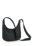 Bottega Veneta Men 'Veneto' Black Shoulder Bag With Fixed Shoulder Strap And All-Over Intrecciato Motif In Leather Man - Maven Couture IncHandbags / Cross Body Bags