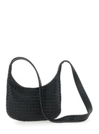 Bottega Veneta Men 'Veneto' Black Shoulder Bag With Fixed Shoulder Strap And All-Over Intrecciato Motif In Leather Man - Maven Couture IncHandbags / Cross Body Bags