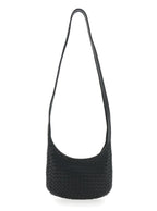 Bottega Veneta Men 'Veneto' Black Shoulder Bag With Fixed Shoulder Strap And All-Over Intrecciato Motif In Leather Man - Maven Couture IncHandbags / Cross Body Bags