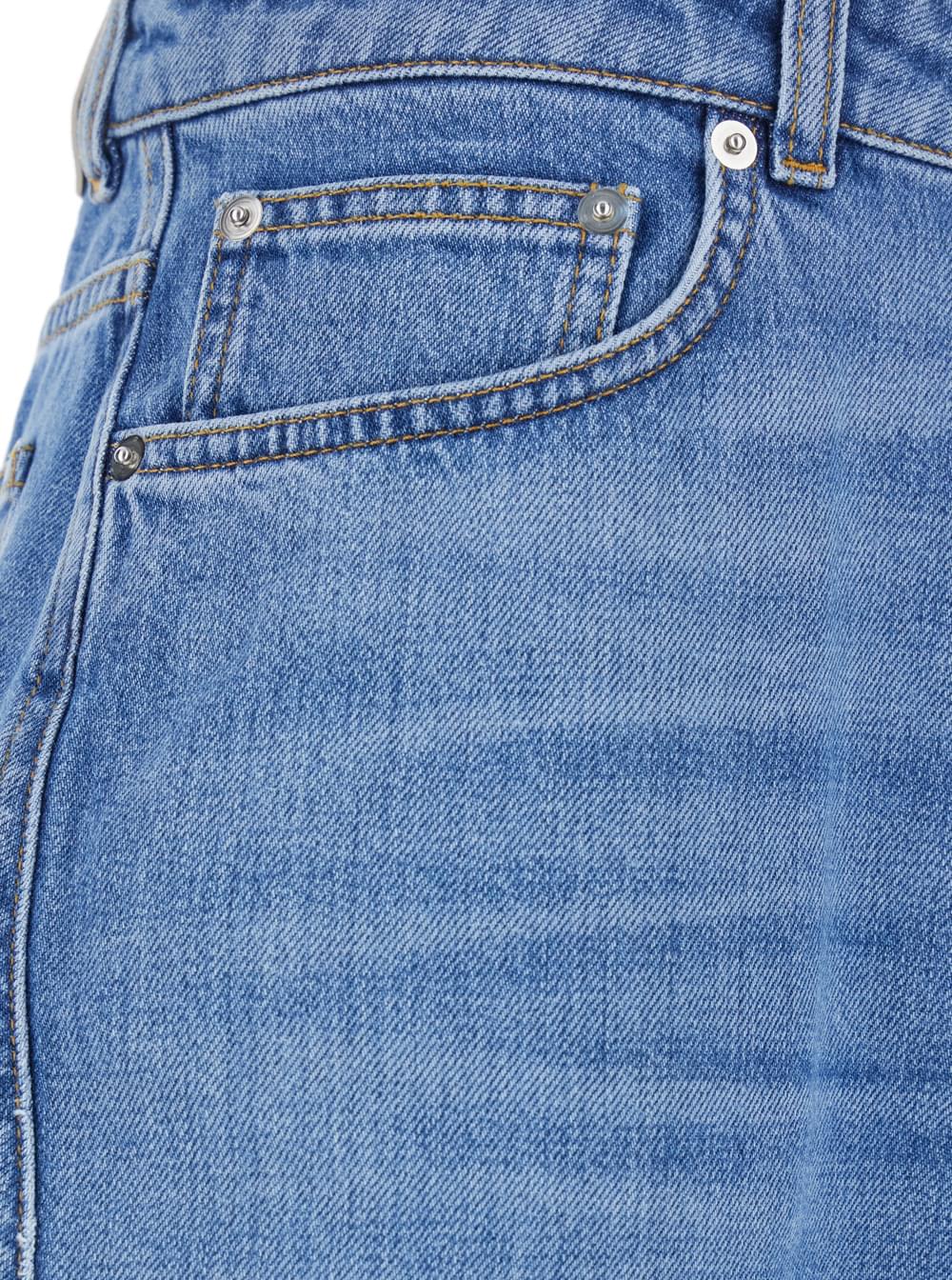Givenchy Women Blue Jeans With Logo Patch On The Rear And Wide Leg In Denim Woman - Maven Couture IncBottoms / Pants