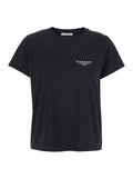 Givenchy Women Black Crewneck T-Shirt With Logo Lettering On Front And Rear In Cotton Woman - Maven Couture IncTops / Tee Shirts