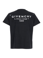 Givenchy Women Black Crewneck T-Shirt With Logo Lettering On Front And Rear In Cotton Woman - Maven Couture IncTops / Tee Shirts