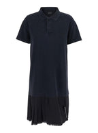 Balenciaga Women Black Layered Dress With Polo Shirt Style Collar And Safety Pin Detail In Cotton Woman - Maven Couture IncDresses / Cocktail Dresses
