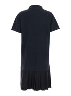 Balenciaga Women Black Layered Dress With Polo Shirt Style Collar And Safety Pin Detail In Cotton Woman - Maven Couture IncDresses / Cocktail Dresses