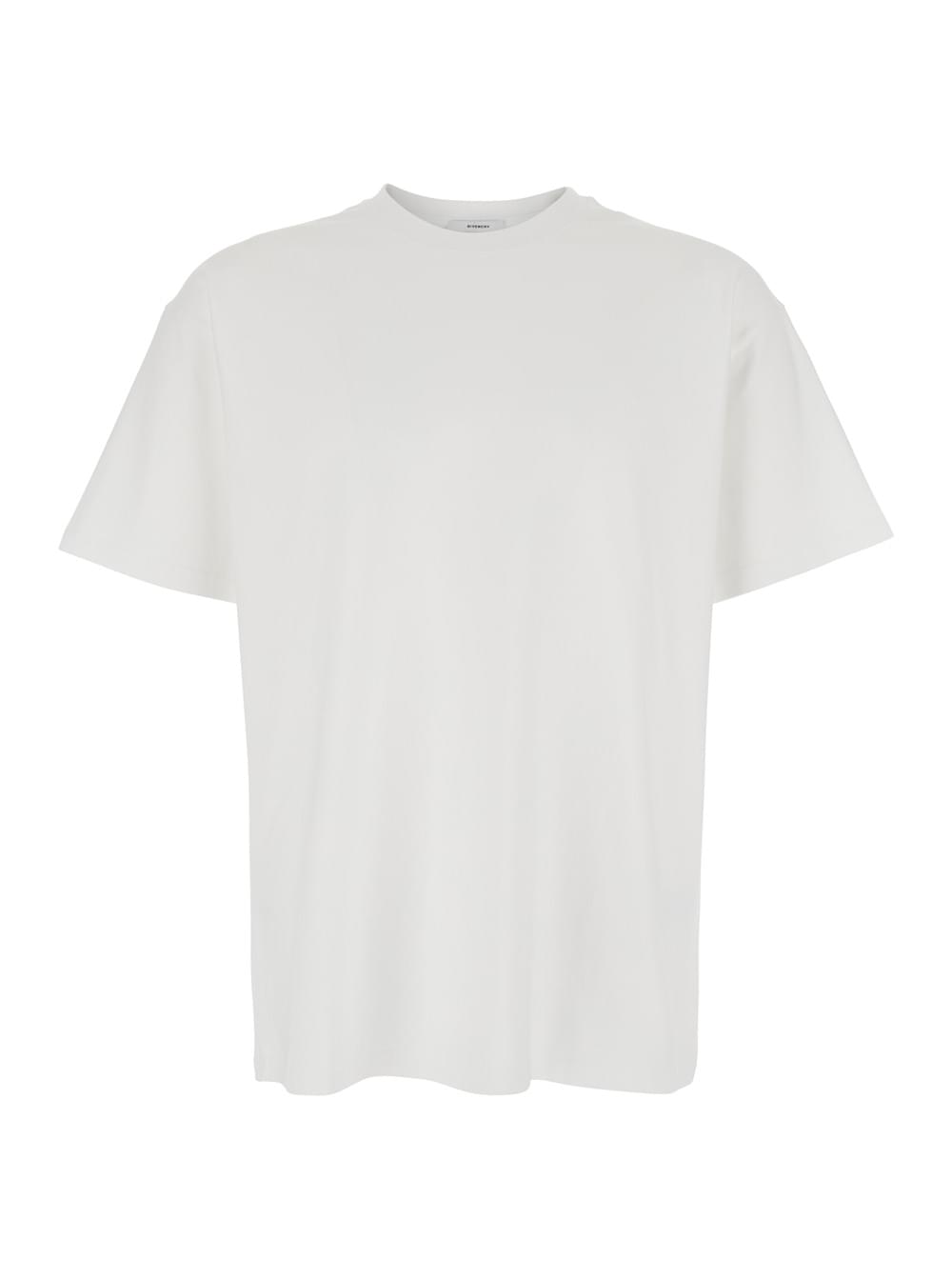 Givenchy Men White Crewneck T-Shirt With Logo Lettering On The Rear In Cotton Man - Maven Couture IncTops / Tee Shirts