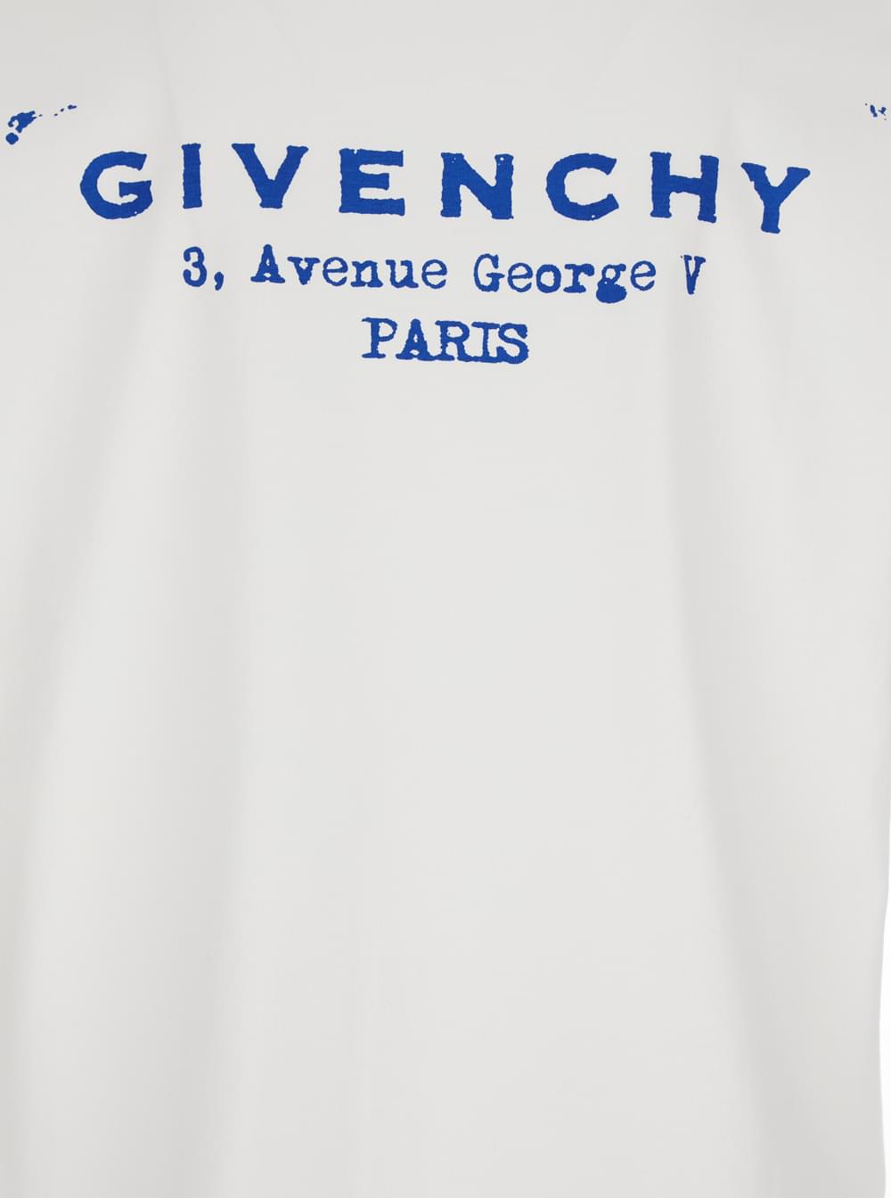Givenchy Men White Crewneck T-Shirt With Logo Lettering On The Rear In Cotton Man - Maven Couture IncTops / Tee Shirts